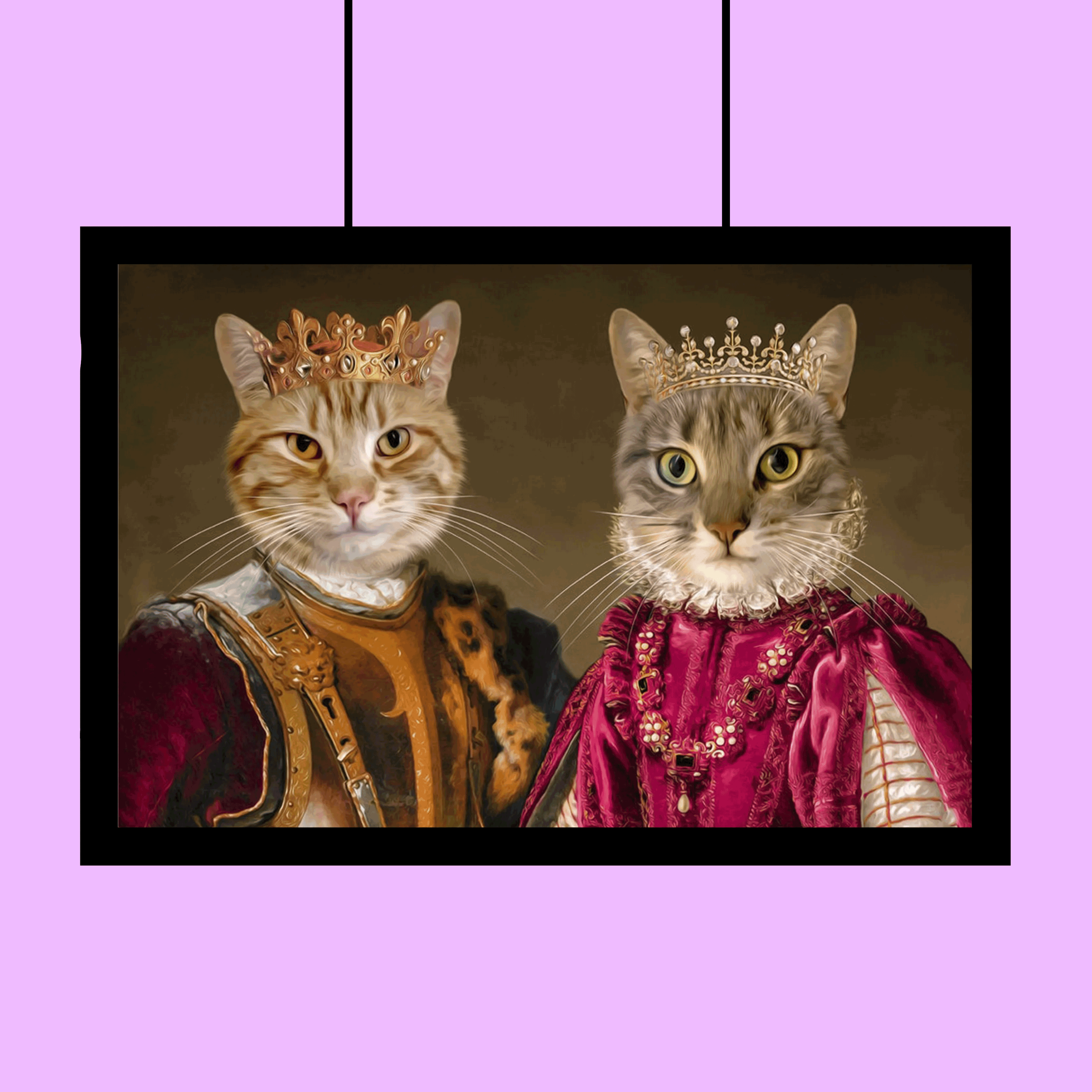 Regal Reign Duo - Custom Pet Portrait